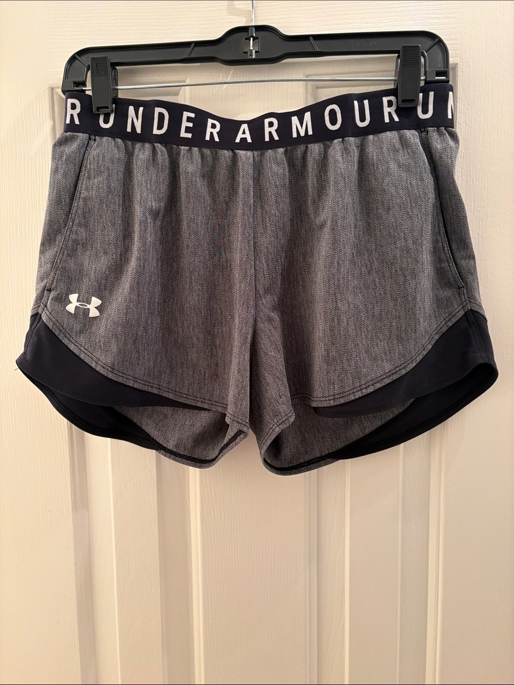 Under Armour Women's Grey Double-Layer Performance Shorts